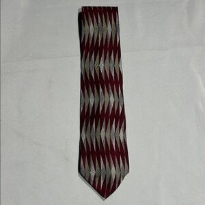 Sophisticated Burgundy and Silver Men's Tie
